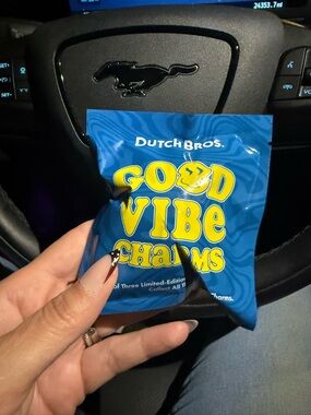 Dutch Bros Blue & Yellow Good Vibe Charms